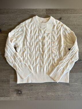 NWT Small A‎ New Day Beige Knit Sweater